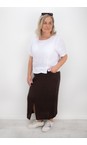 Amazing Woman Black  Odie Black Linen Skirt  