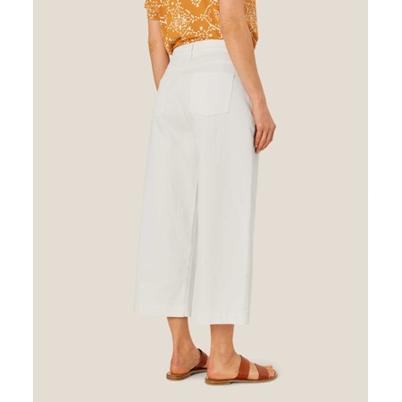 Masai Clothing MaPaxanja Wide Cropped Jeans - White
