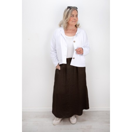 Amazing Woman Orla Linen Skirt - Brown
