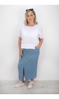 Amazing Woman Denim Odie Denim Linen Skirt  