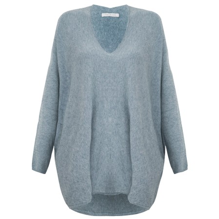 Amazing Woman Mika X Fine Knit Oversized Jumper - Blue