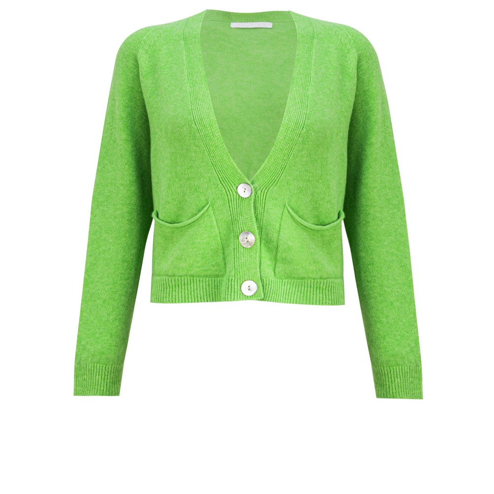 Amazing Woman Pookie Summer Green Cropped Supersoft Knit Cardigan Summer Green