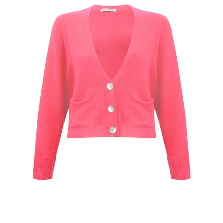 Amazing Woman Pookie Summer Pink Cropped Supersoft Knit Cardigan - Pink