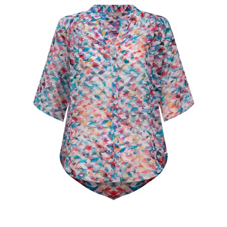 Yauvan Harlequin Relaxed Grandad Shirt - Multicoloured