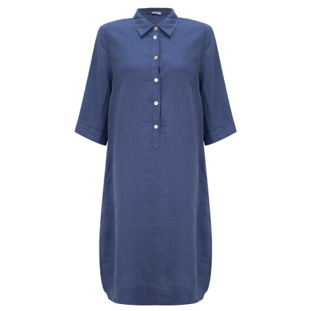 KYRA Merle Linen Dress - Blue