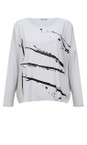 Naya Sand / Black Naya Brush Stroke Print Top  