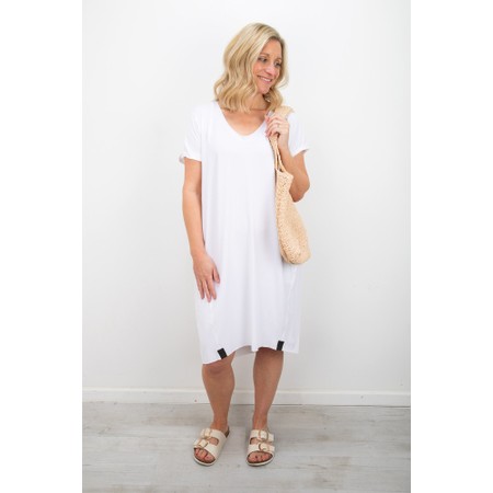 Henriette Steffensen V Neck Jersey Dress - White