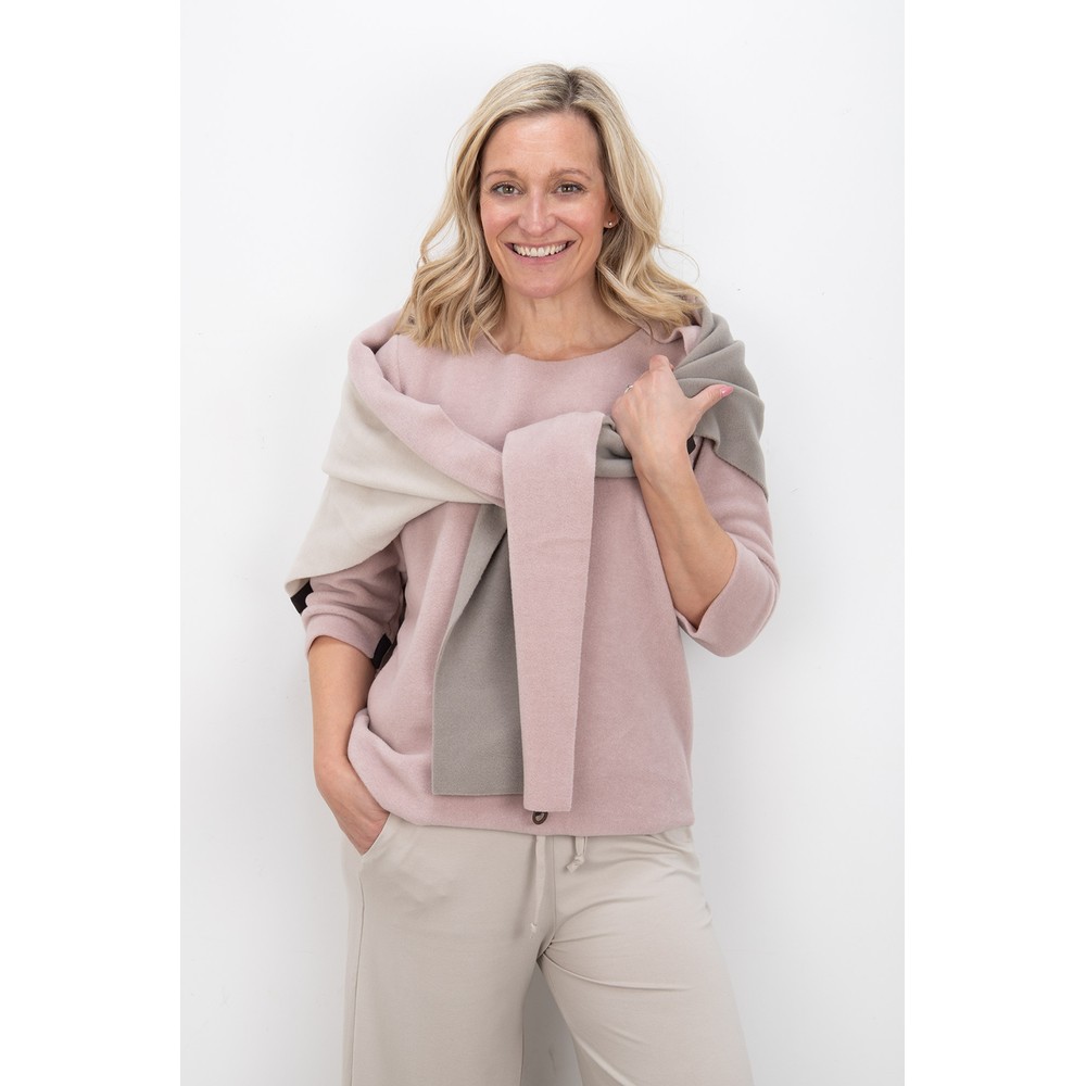 Henriette Steffensen No Waste Triangle Patch Fleece Scarf Elephant / Kit / Nude