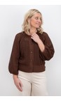 Masai Clothing Chestnut MaLakker Chestnut Open Knit Cardigan  