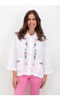Sahara Ivory / Multi Cross Stitch Embroidered Shirt  