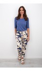 KYRA Indigo Blue Keetie Aquarelle Flower Trouser  