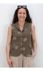 Mama B Alga Kimchi S Alga Embossed Spot Waistcoat  