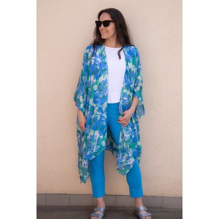 Robell Bella 09 Blue 601 Ankle Length 7/8 Cuff Trouser - Blue