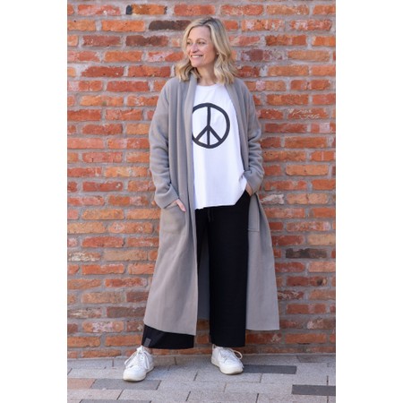 Henriette Steffensen Long Fleece Cardigan - Grey