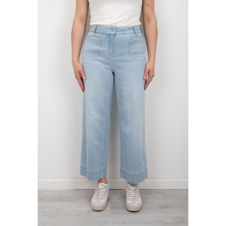 Robell Debby 09 Crop Wide Leg Jean - Blue