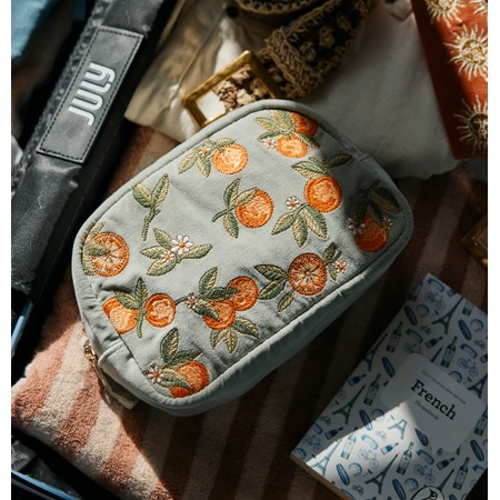 Elizabeth Scarlett Orange Blossom Makeup Bag - Green
