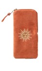 Elizabeth Scarlett Rust Sun Goddess Velvet Glasses Case  