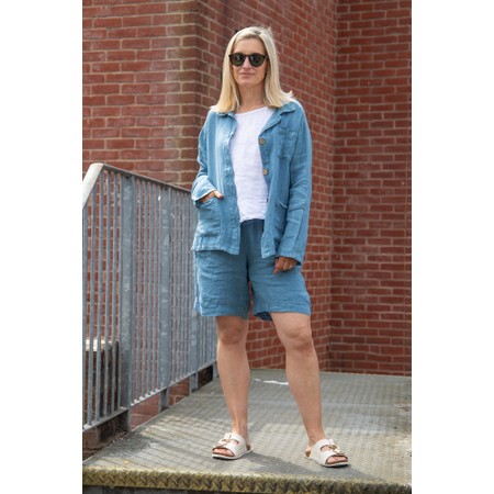 Amazing Woman Orla Linen Denim Shorts - Blue