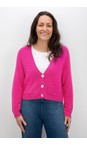 Amazing Woman Magenta Pookie Magenta Cropped Supersoft Knit Cardigan  