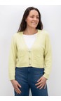 Amazing Woman Pale Lemon  Pookie Pale Lemon Cropped Supersoft Knit Cardigan  