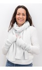 Amazing Woman White  Erica Fingerless Ribbed Gloves  