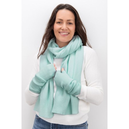 Amazing Woman Erica Fingerless Ribbed Gloves - Green