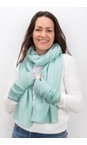 Amazing Woman Seafoam Erica Fingerless Ribbed Gloves  