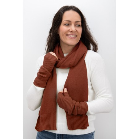 Amazing Woman Erica Fingerless Ribbed Gloves - Red