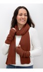 Amazing Woman Rust Erica Fingerless Ribbed Gloves  