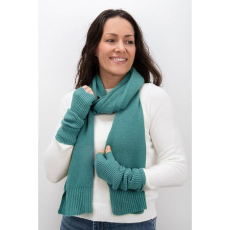 Amazing Woman Erica Fingerless Ribbed Gloves - Green