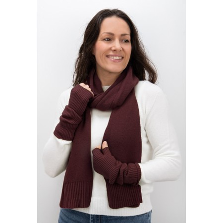Amazing Woman Erica Fingerless Ribbed Gloves - Purple