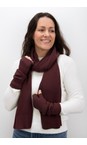Amazing Woman Mulberry Erica Fingerless Ribbed Gloves  
