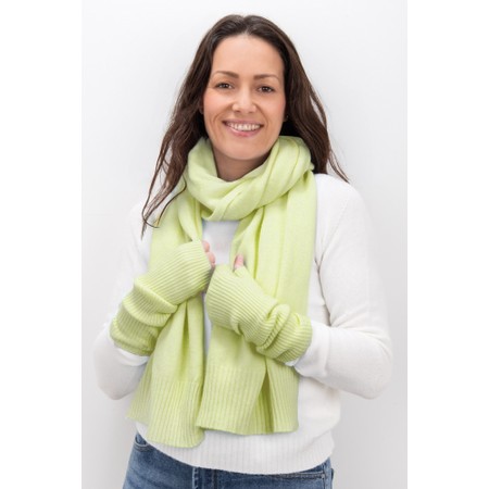 Amazing Woman Erica Fingerless Ribbed Gloves - Green