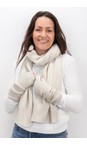 Amazing Woman Ivory Erica Fingerless Ribbed Gloves  