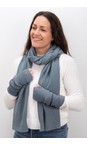 Amazing Woman Denim Erica Fingerless Ribbed Gloves  