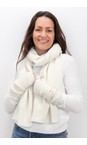 Amazing Woman Cream Erica Fingerless Ribbed Gloves  
