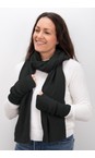 Amazing Woman Charcoal Erica Fingerless Ribbed Gloves  