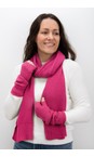 Amazing Woman Cerise Erica Fingerless Ribbed Gloves  
