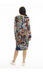 Orientique Main Print Hotel California Bubble Panel Dress  