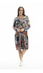 Orientique Main Print Hotel California Bubble Panel Dress  