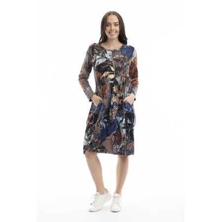 Orientique Abstract Floral Bubble Dress - Multicoloured
