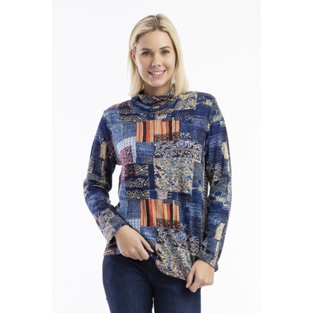Orientique California Dreaming Cowl Top - Multicoloured