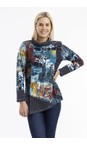 Orientique New York New York Patch Cowl Top  