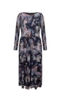 Foil Smudge Meshed Up Maxi Dress  