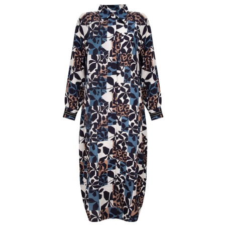 Foil On The Strip Shirt Dress - Multicoloured