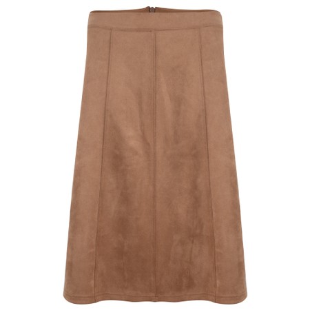 Foil Flare Play  Biscuit Skirt - Beige