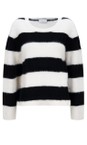 Foil Black / Pearl Stripe Top Bird Black And Pearl Jumper  
