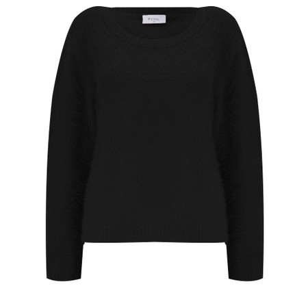 Foil Top Bird Black Jumper - Black