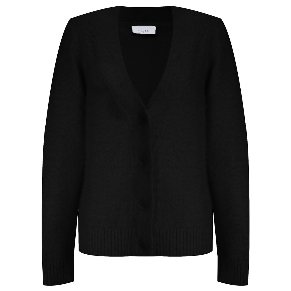 Foil Top Bird Black Cardi Black 