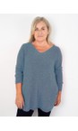 Amazing Woman Denim Caryf X Denim Round Neck Oversized Jumper  